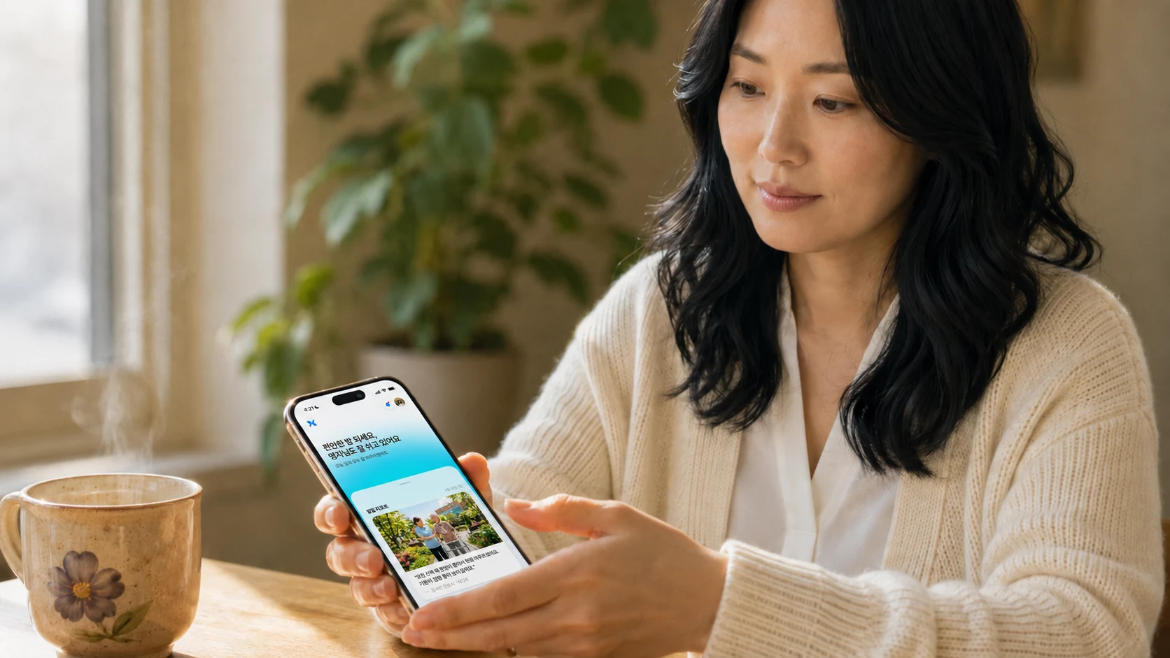 Haru Anbu family app in use
